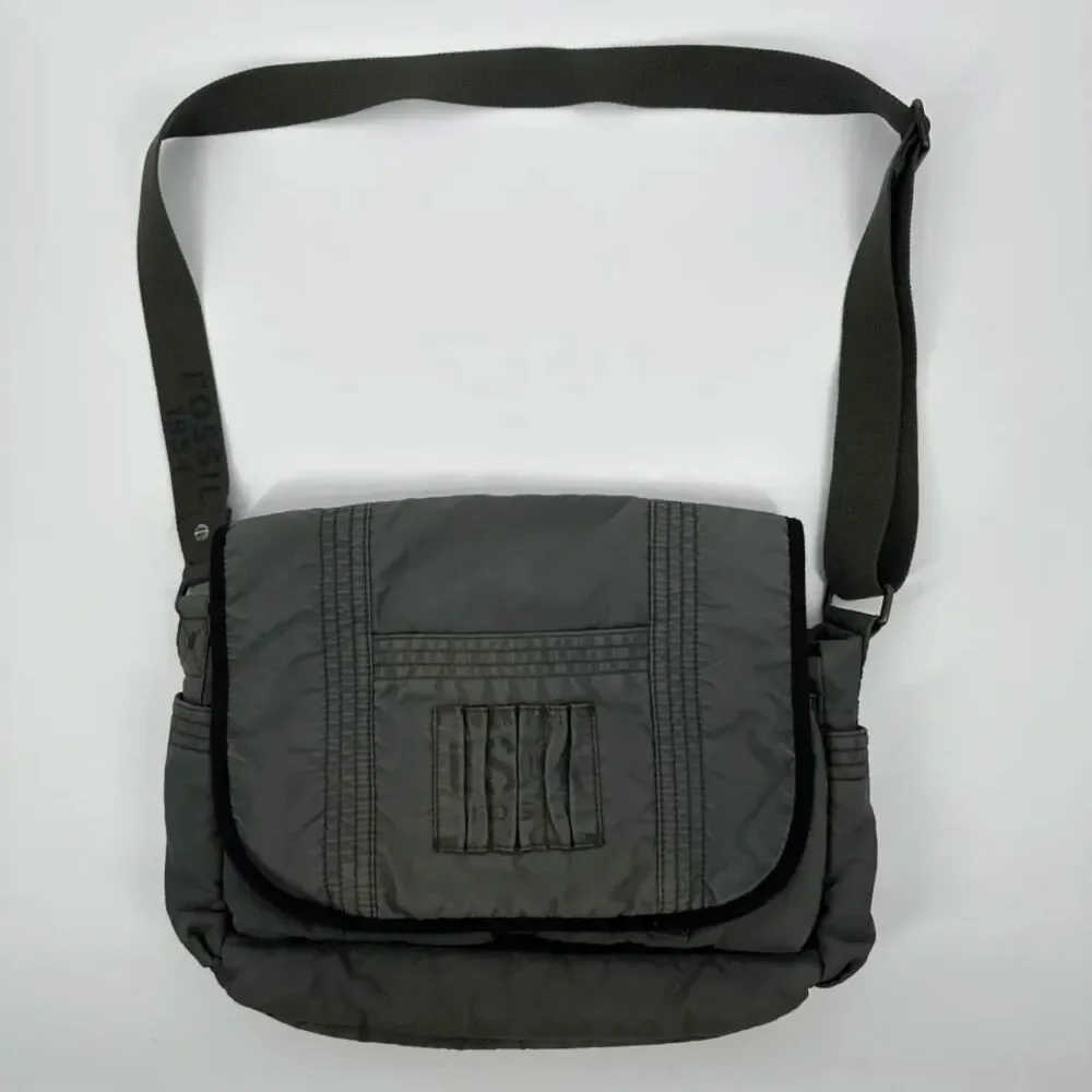 Vintage Fossil Military Style Messenger Bag